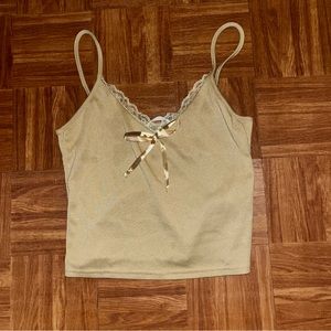 Silk Tank w/ Lace Details